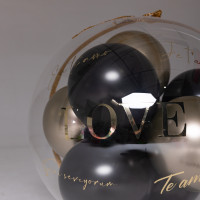 Баблс на коробке черный с золотом LOVE Баблс на коробке черный с золотом LOVE